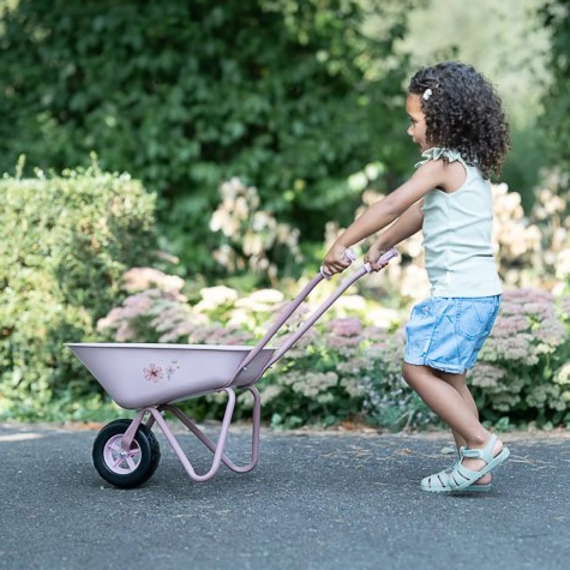 Wheelbarrow - Pink - Fairy Garden