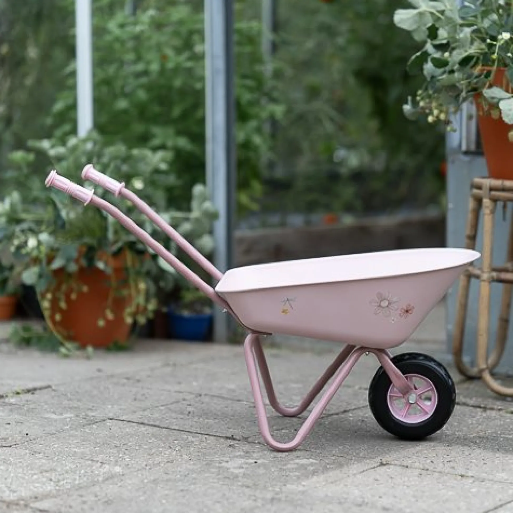 Wheelbarrow - Pink - Fairy Garden