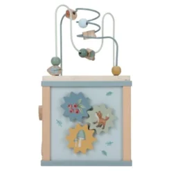 Wooden activity cube - Blue - Forest Friends