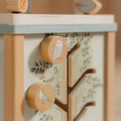 Wooden activity cube - Blue - Forest Friends