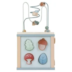 Wooden activity cube - Blue - Forest Friends