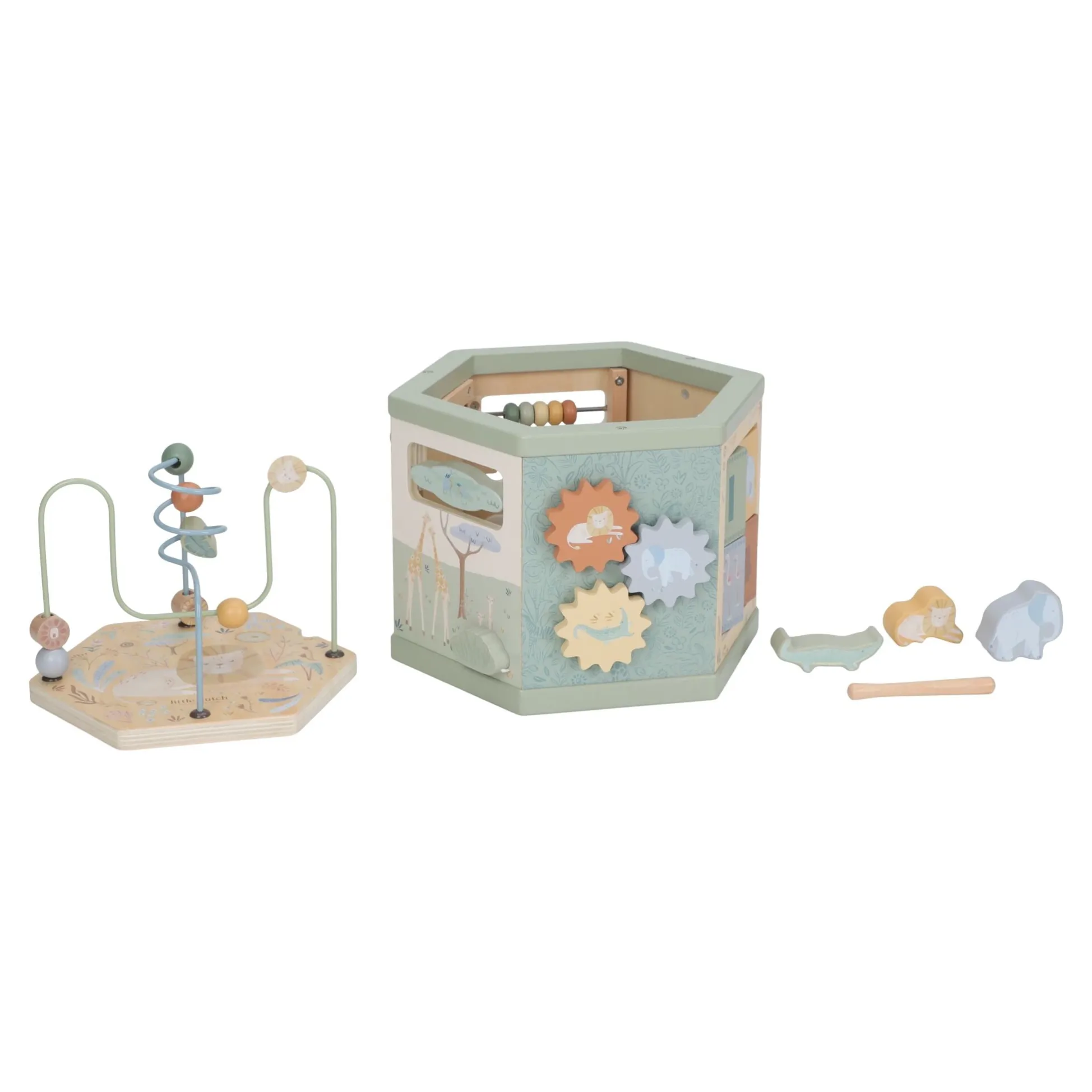 Wooden Activity Cube - Green