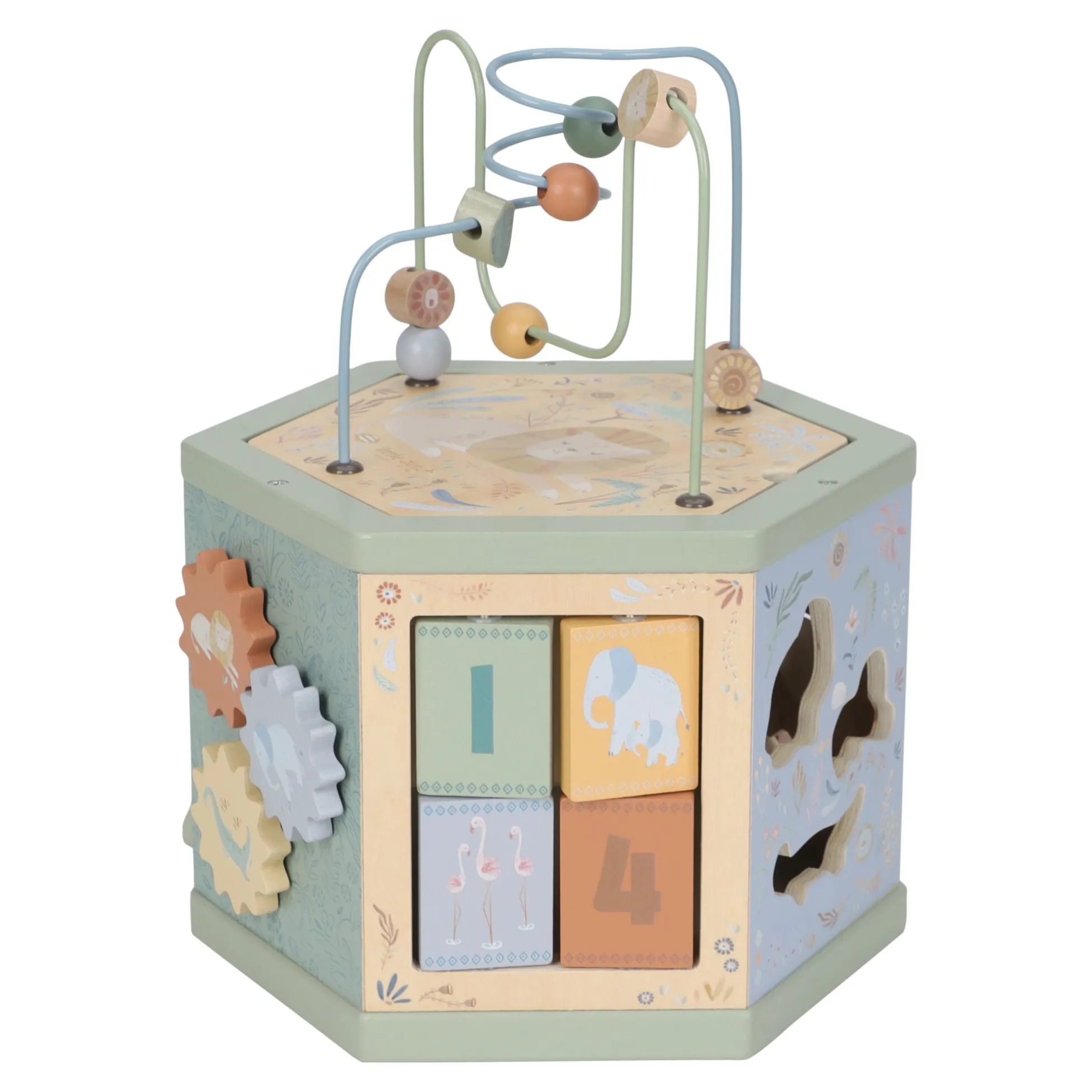 Wooden Activity Cube - Green