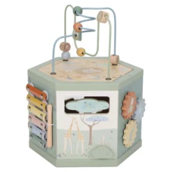 Wooden Activity Cube - Green