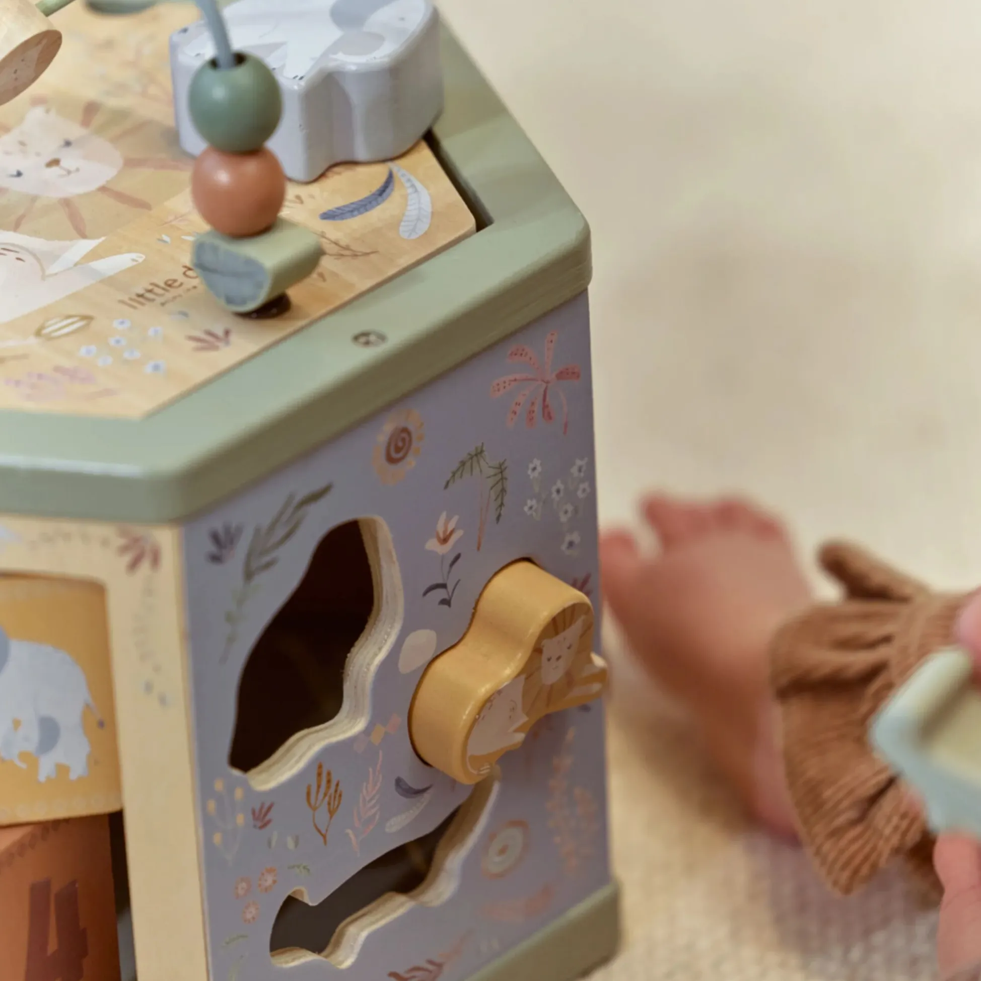 Wooden Activity Cube - Green