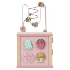 Wooden activity cube - Pink - Fairy Garden
