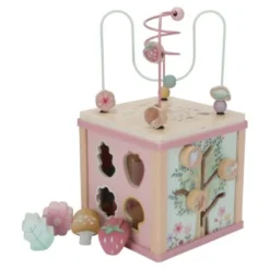 Wooden activity cube - Pink - Fairy Garden