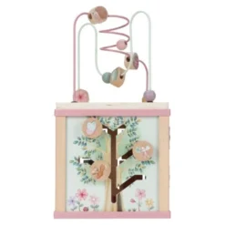 Wooden activity cube - Pink - Fairy Garden