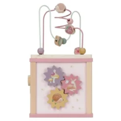Wooden activity cube - Pink - Fairy Garden