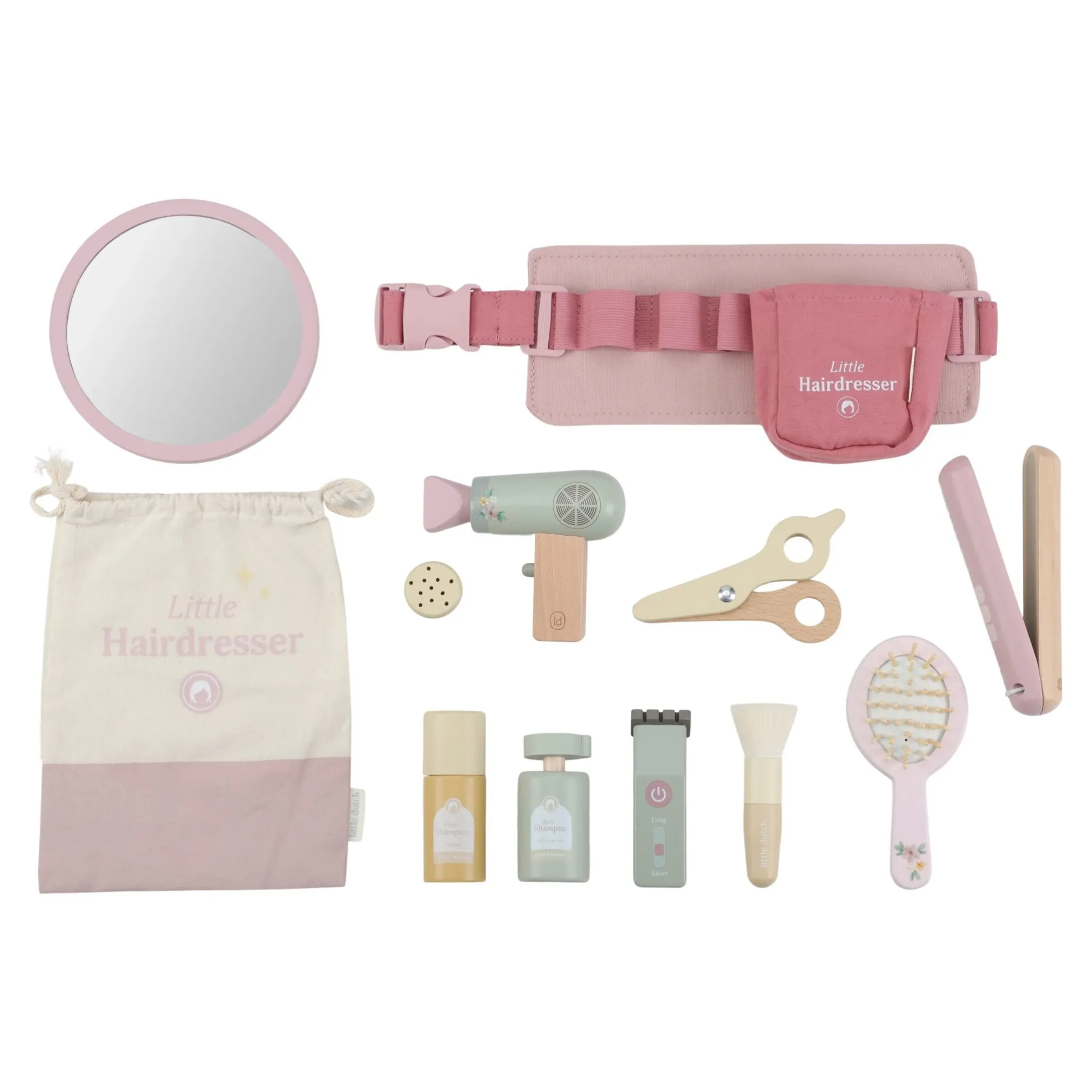 Wooden barber set – Pink – Essentials