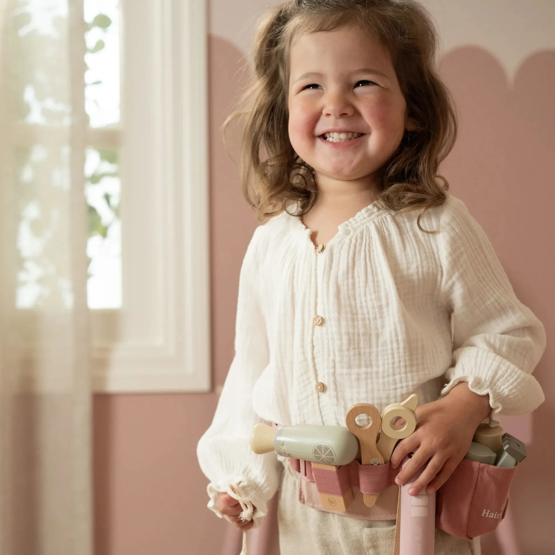 Wooden barber set – Pink – Essentials