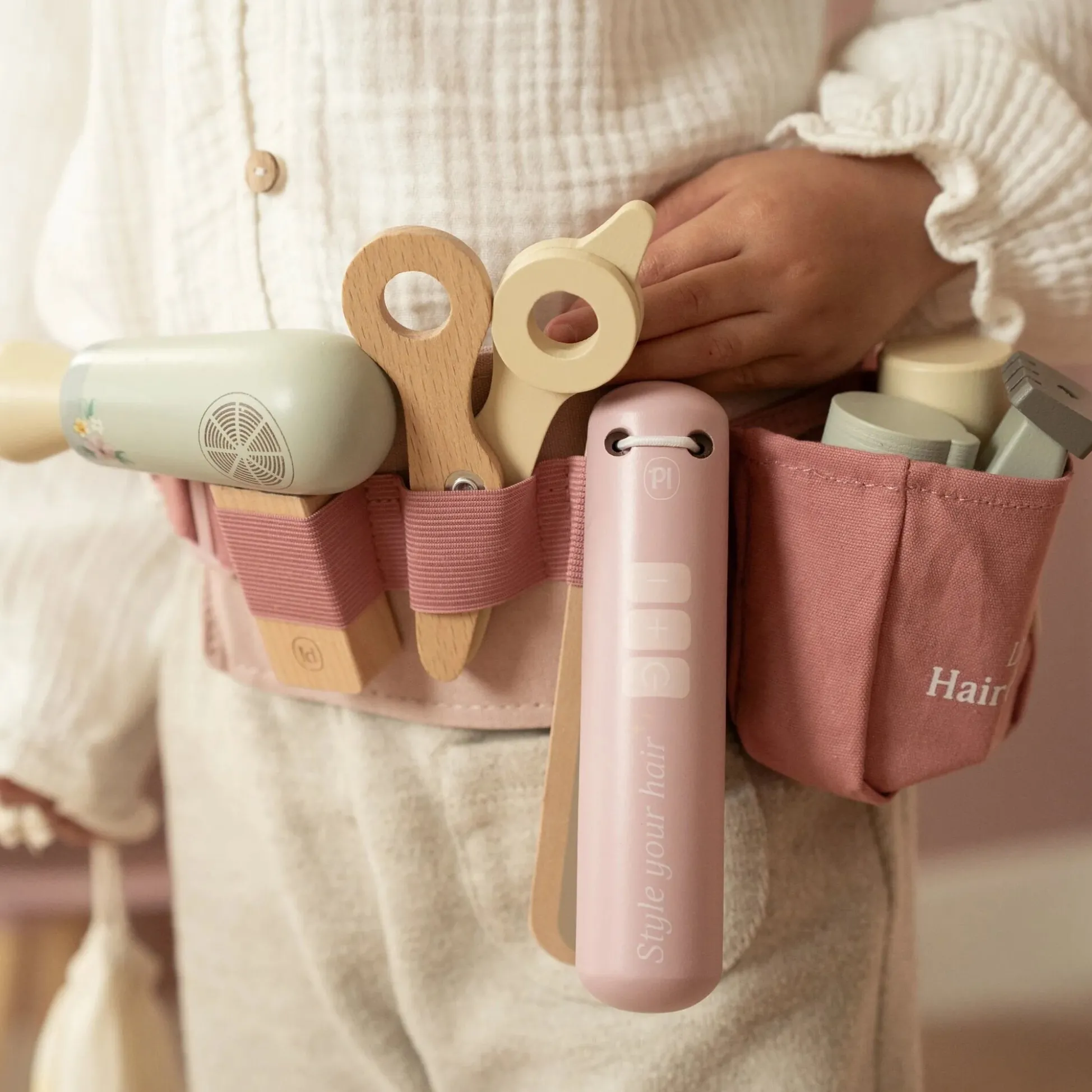 Wooden barber set – Pink – Essentials