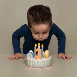 Wooden Birthday Cake - Blue - Essentials