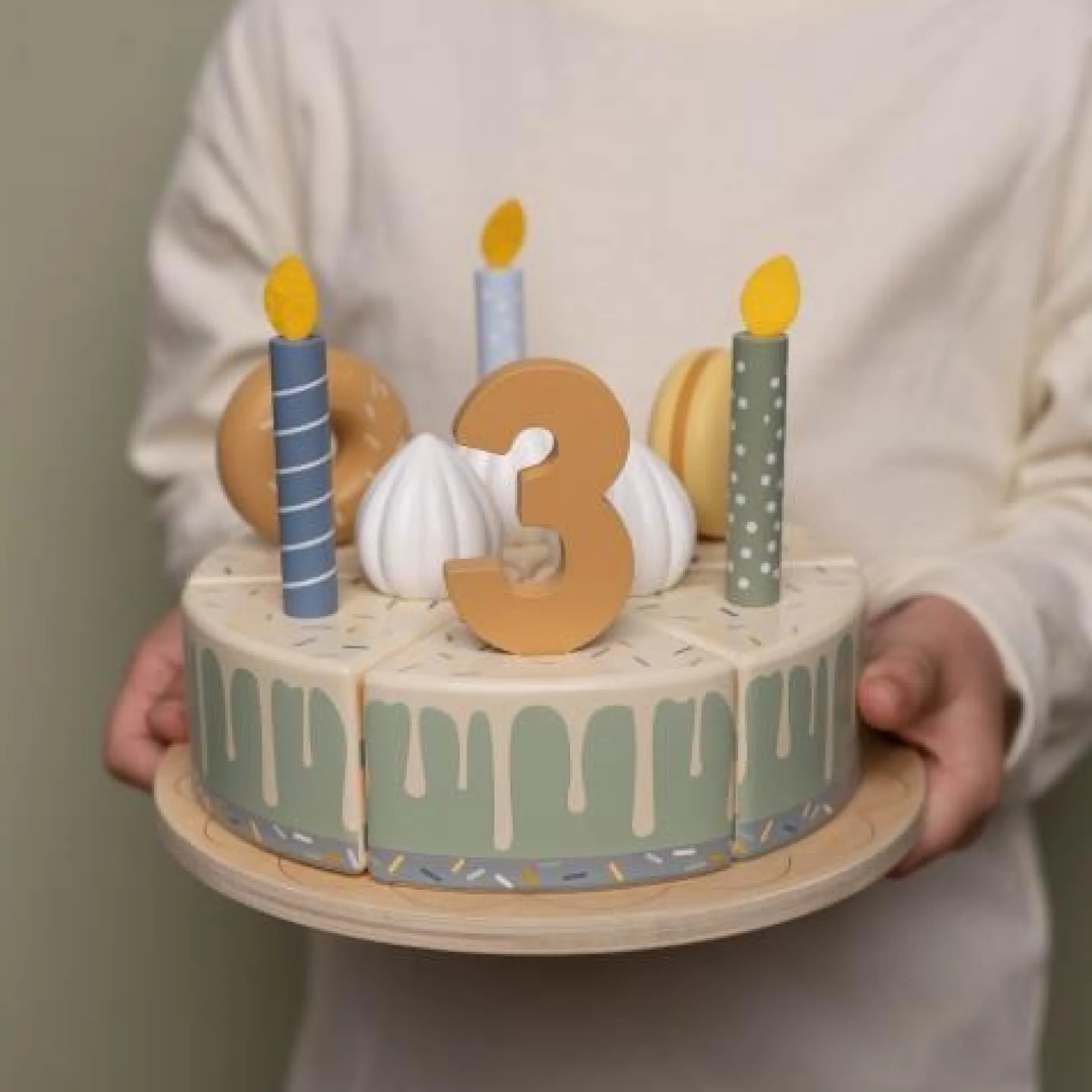 Wooden Birthday Cake - Blue - Essentials