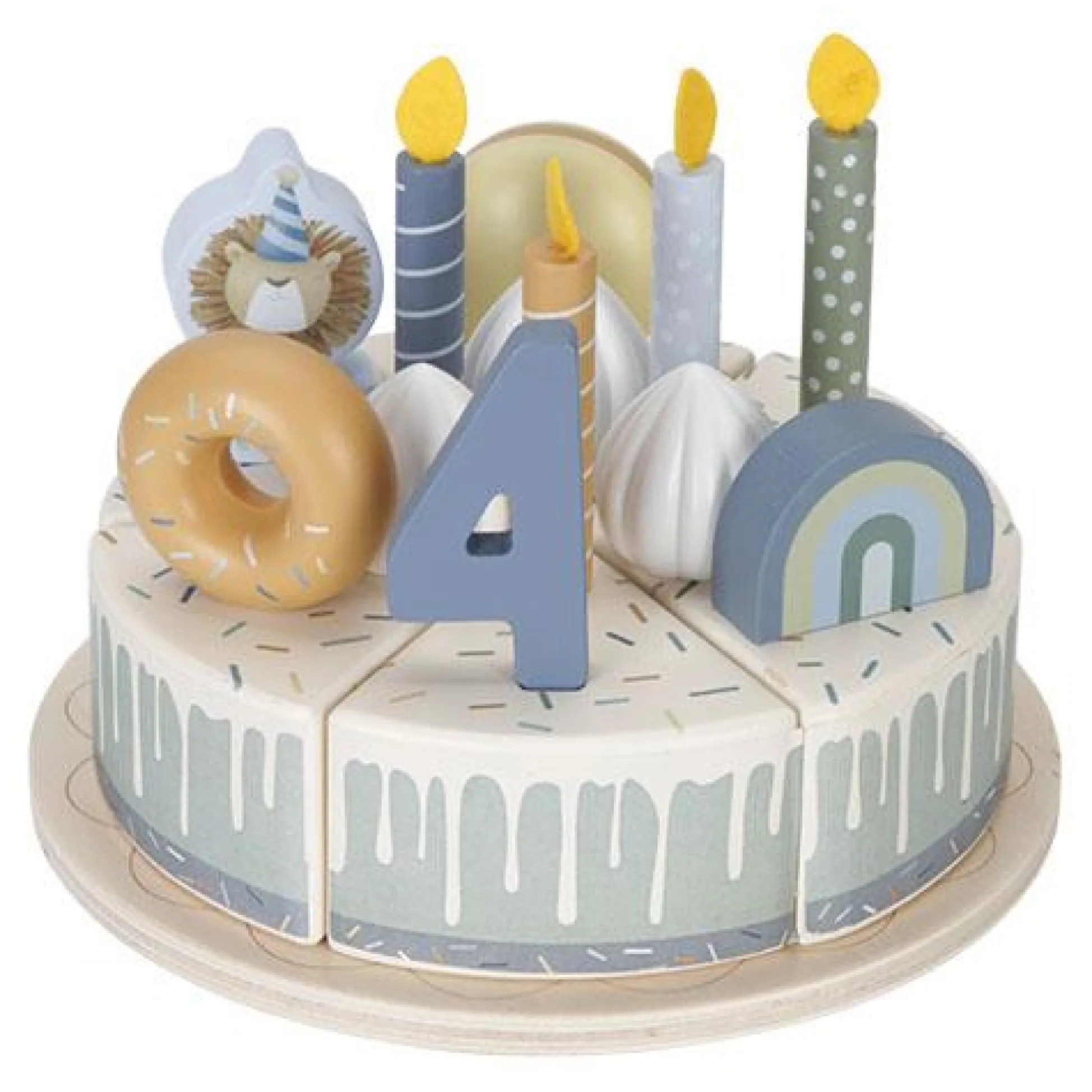 Wooden Birthday Cake - Blue - Essentials
