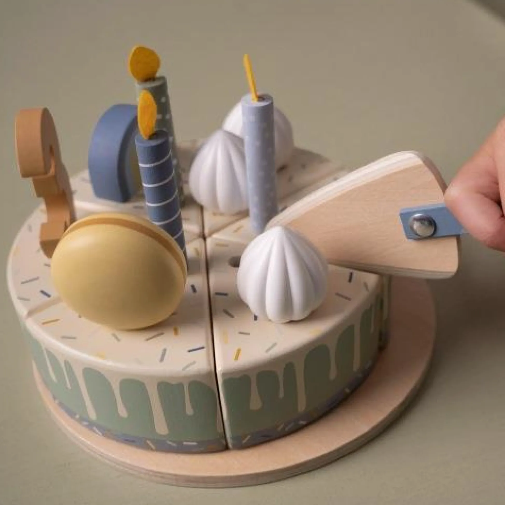 Wooden Birthday Cake - Blue - Essentials