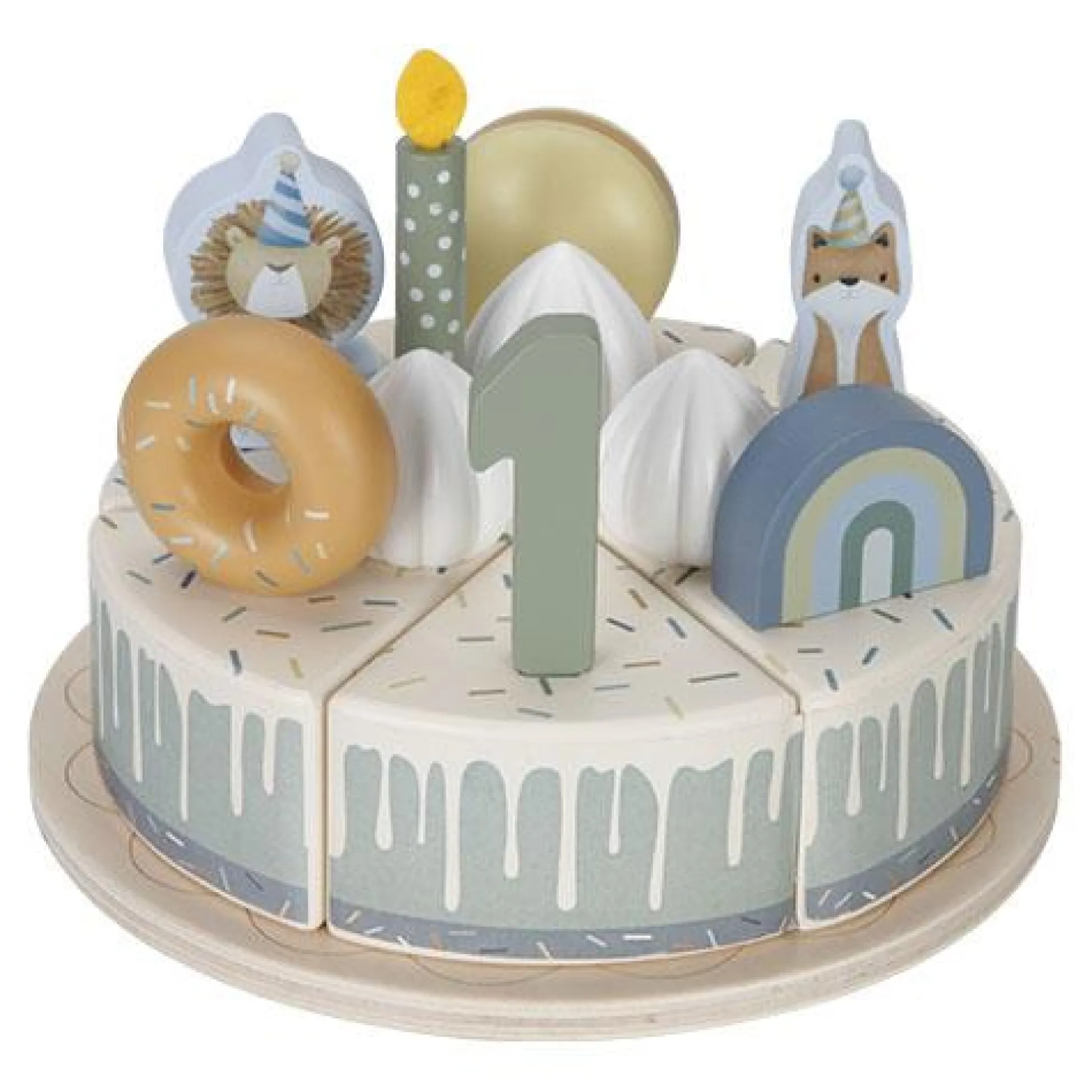 Wooden Birthday Cake - Blue - Essentials