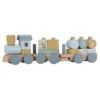 Wooden block train - Blue - Forest Friends