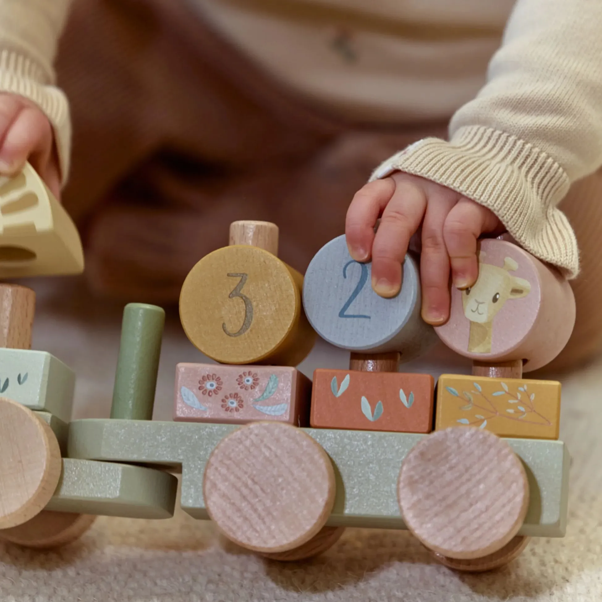 Wooden Block Train - Green
