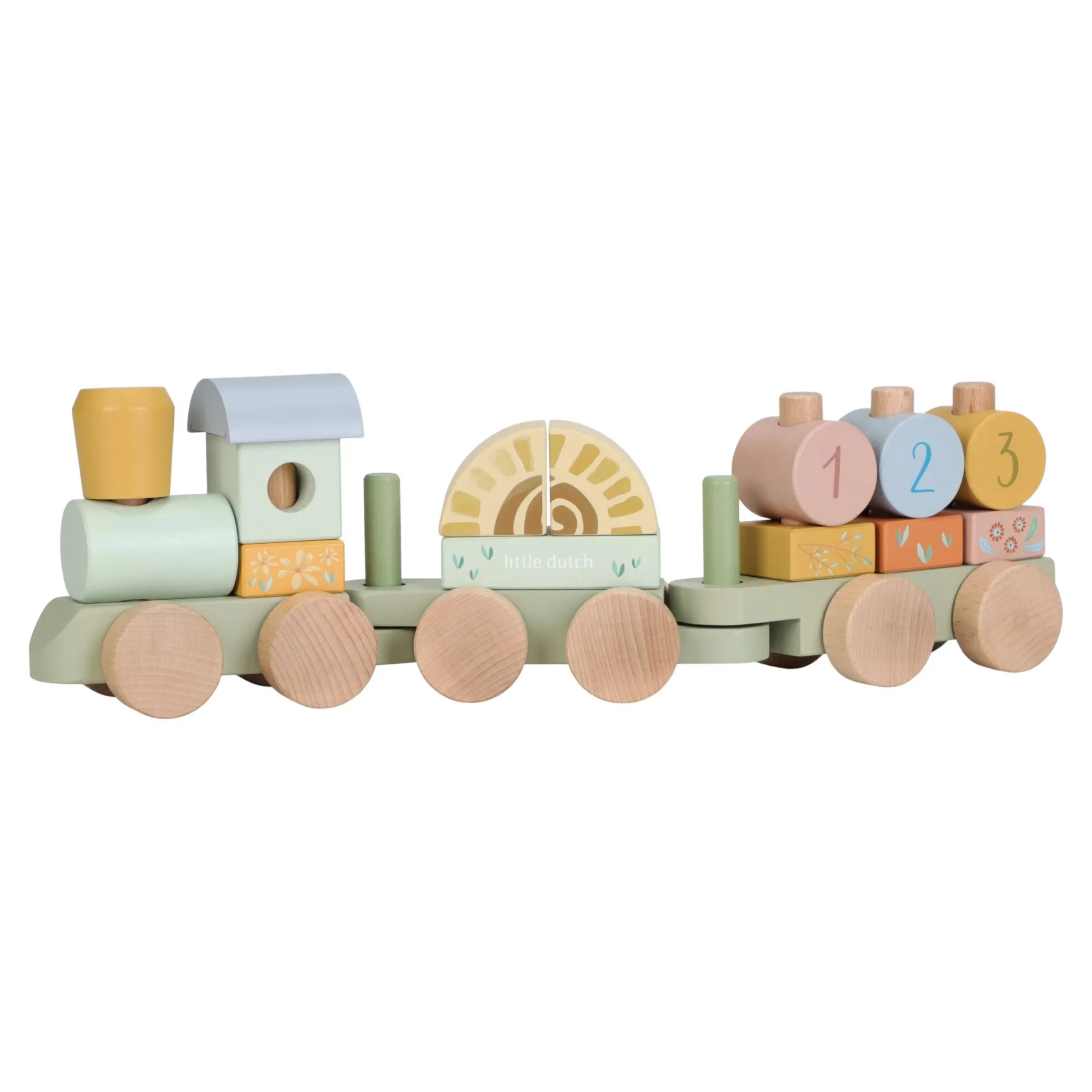 Wooden Block Train - Green