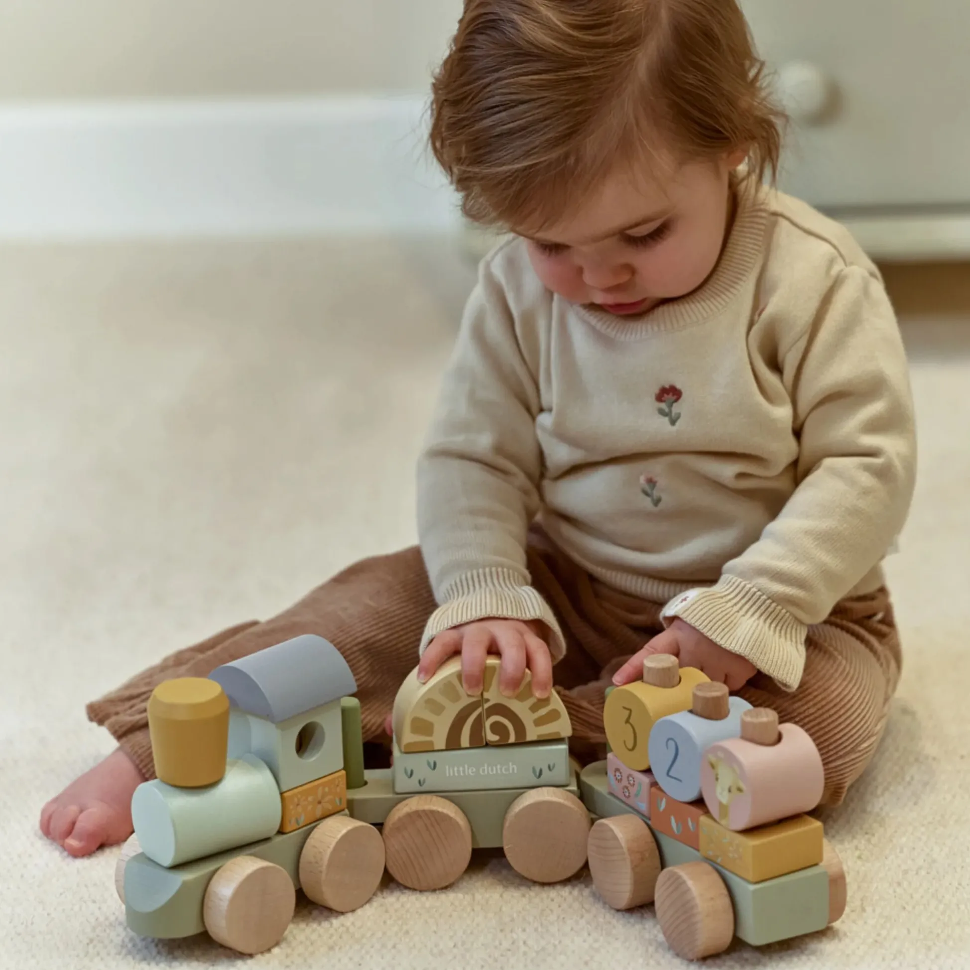 Wooden Block Train - Green