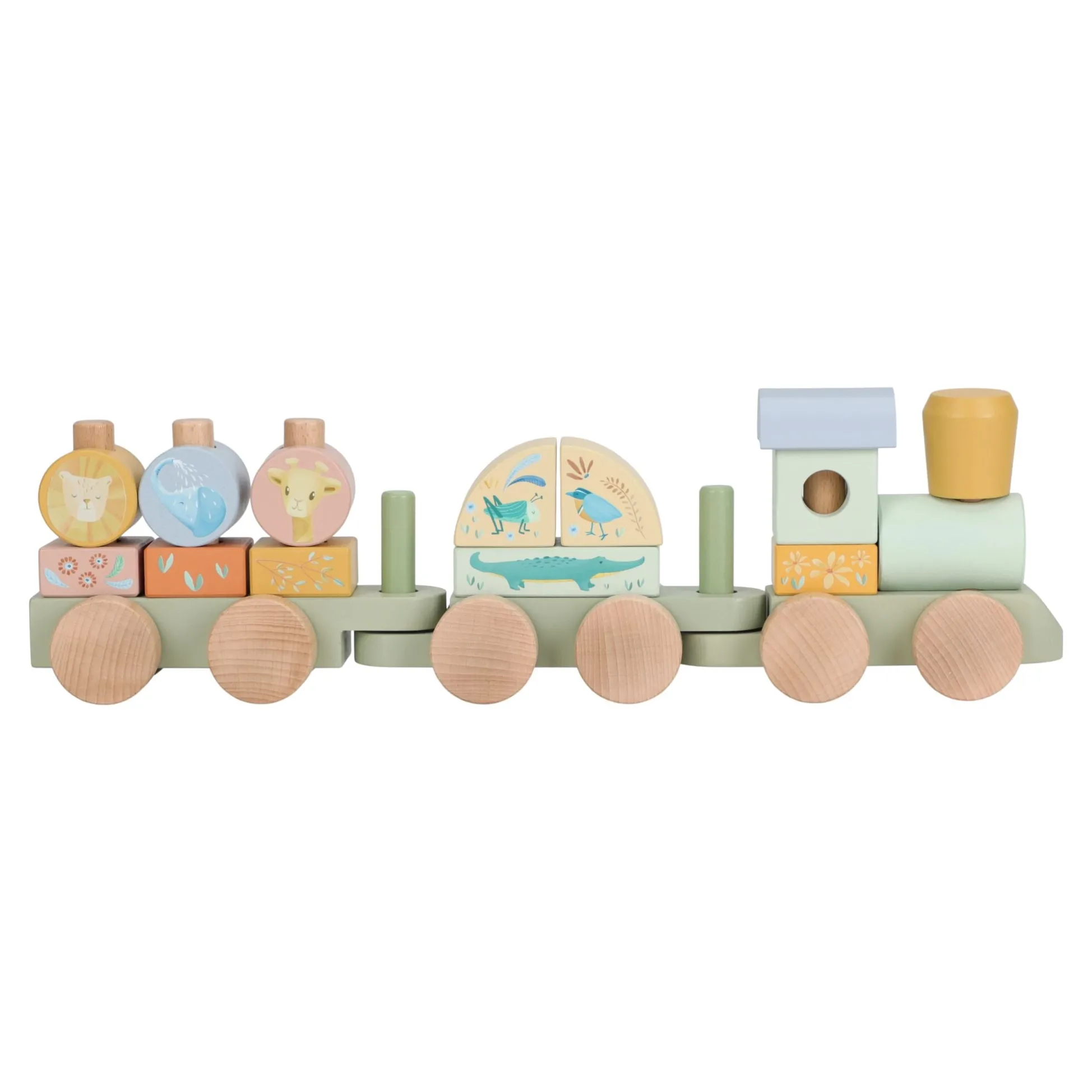 Wooden Block Train - Green