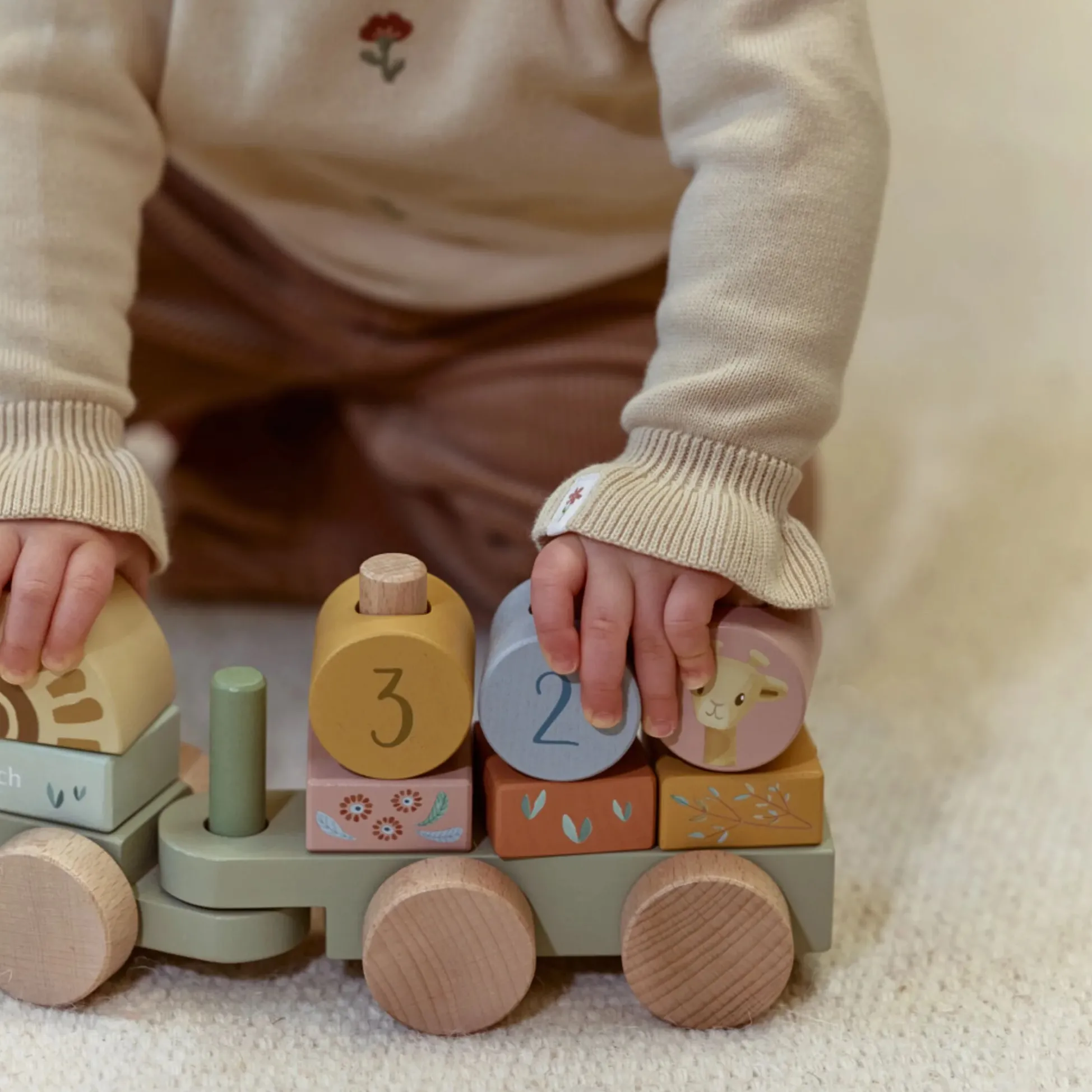Wooden Block Train - Green