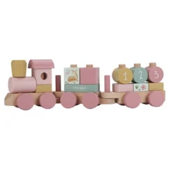 Wooden Block Train - Pink - Fairy Garden