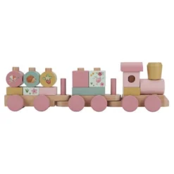 Wooden Block Train - Pink - Fairy Garden