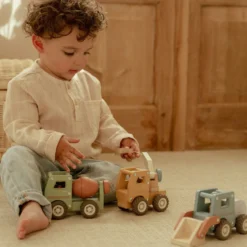 Wooden bulldozer – Blue – Essentials