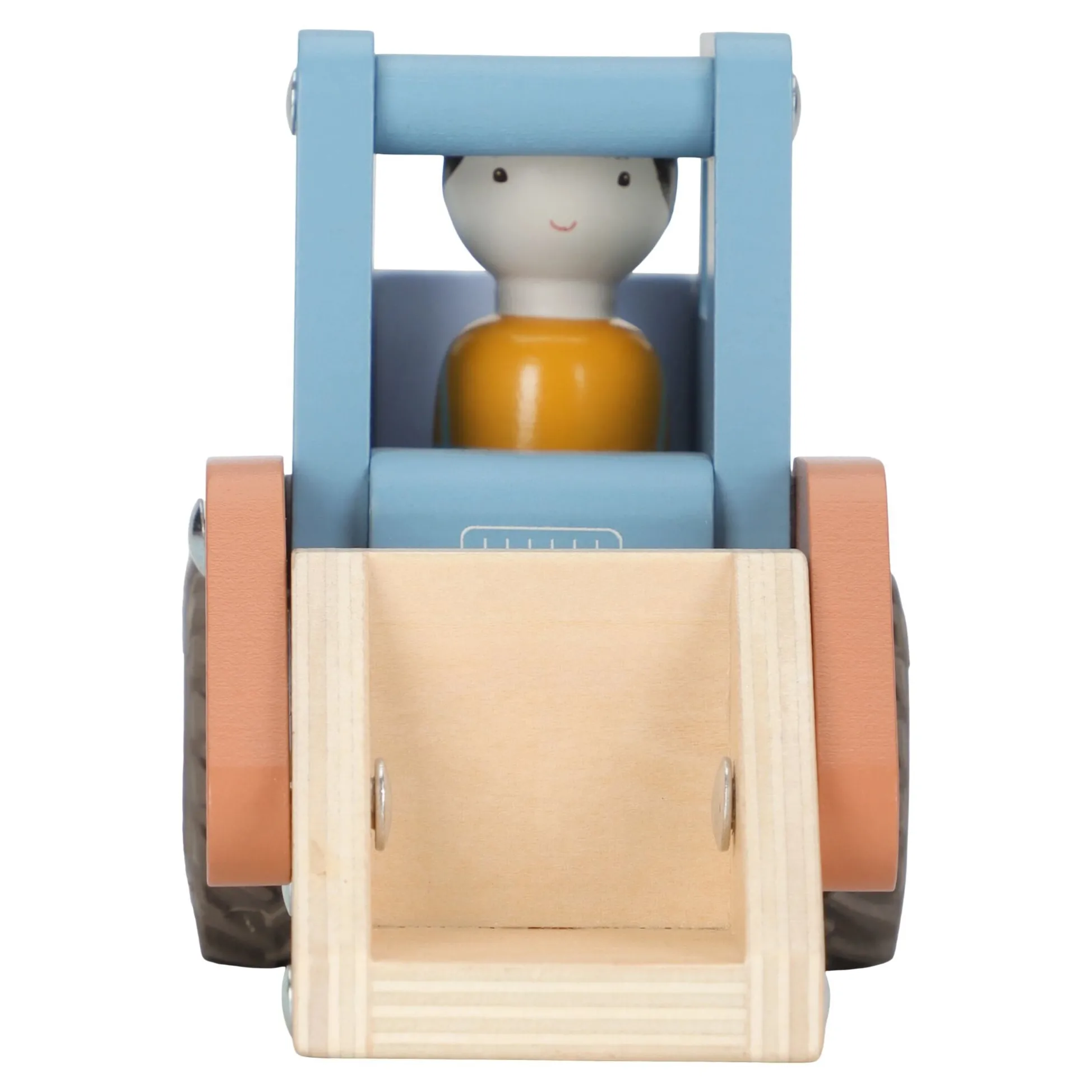 Wooden bulldozer – Blue – Essentials