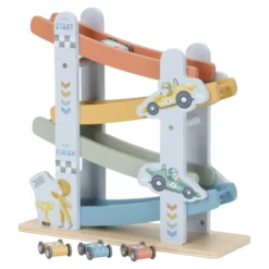 Wooden car track - Blue