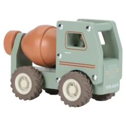 Wooden cement truck – Green – Essentials