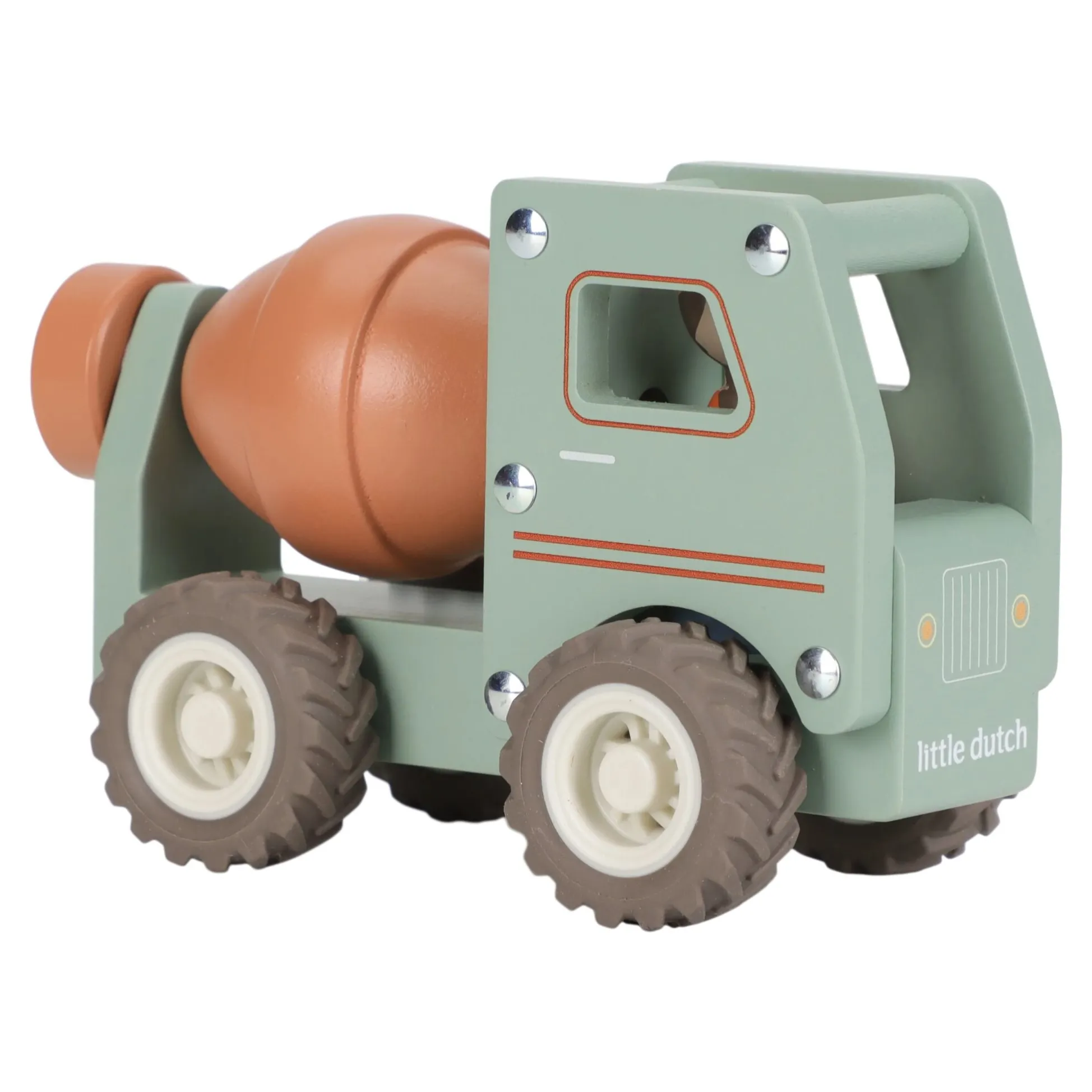 Wooden cement truck – Green – Essentials