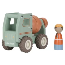 Wooden cement truck – Green – Essentials
