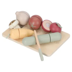 Wooden cut vegetables - Multicolored - Essentials