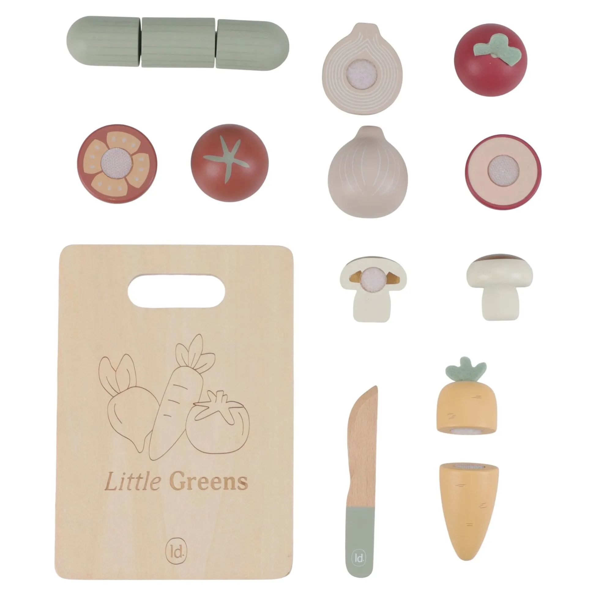 Wooden cut vegetables - Multicolored - Essentials