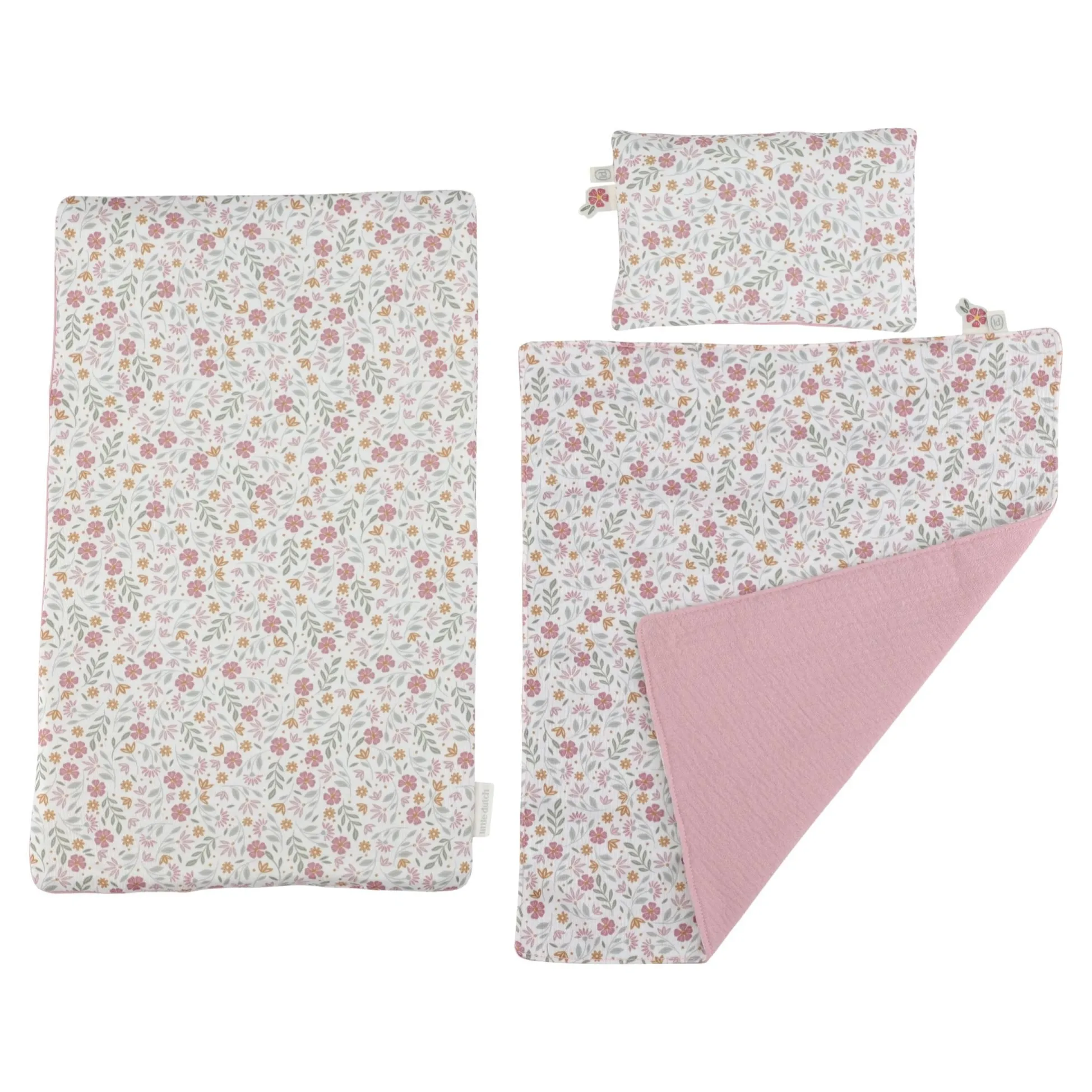 Wooden doll bed - Pink - Essentials