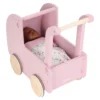 Wooden doll stroller - Pink - Essentials