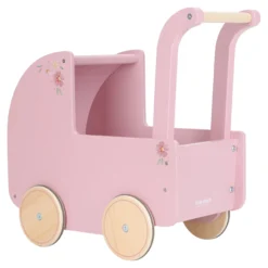 Wooden doll stroller - Pink - Essentials