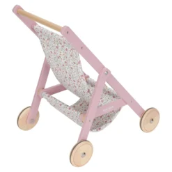 Wooden doll stroller - Pink - Essentials
