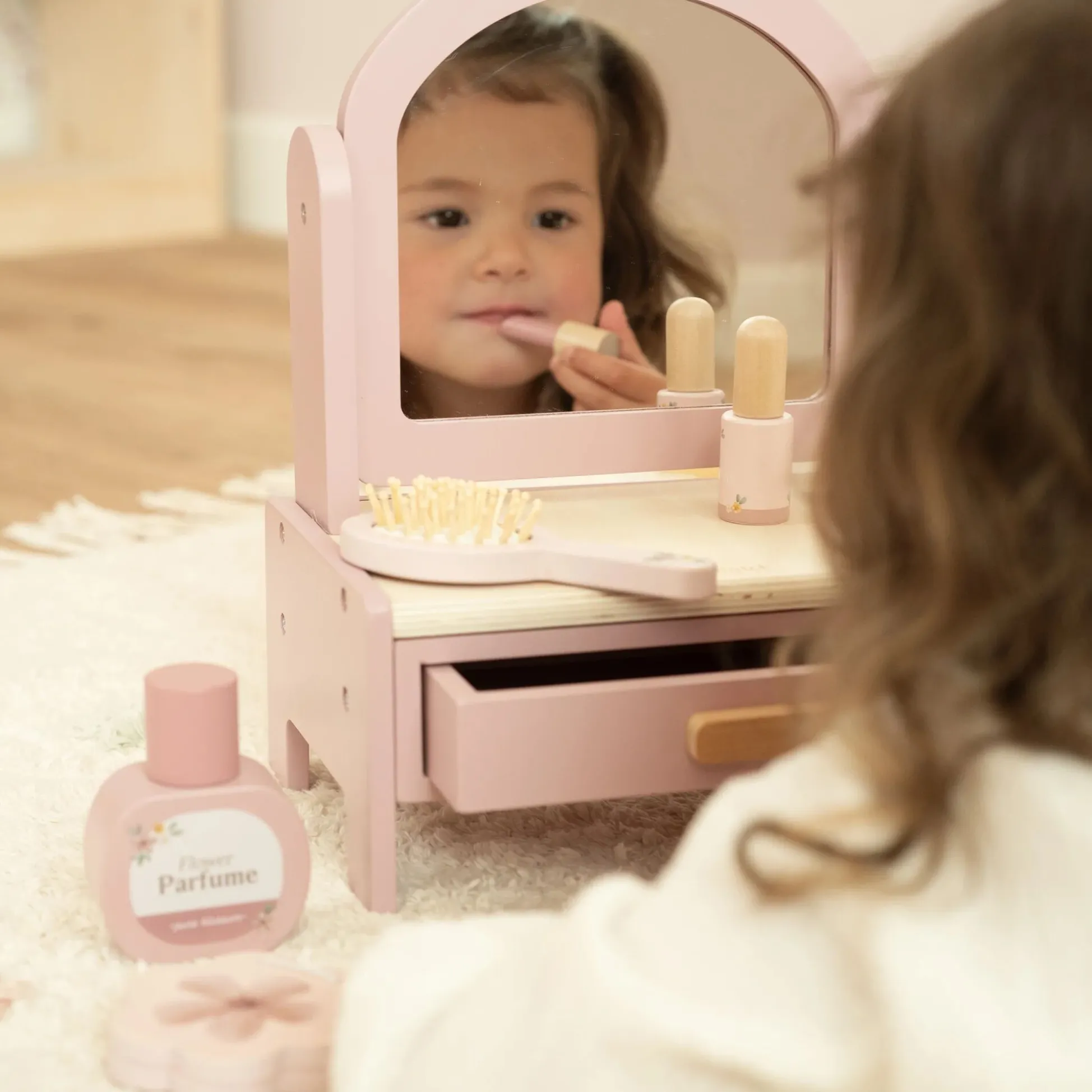 Wooden dressing table - Pink - Essentials