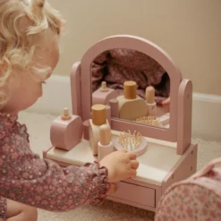 Wooden dressing table - Pink - Essentials
