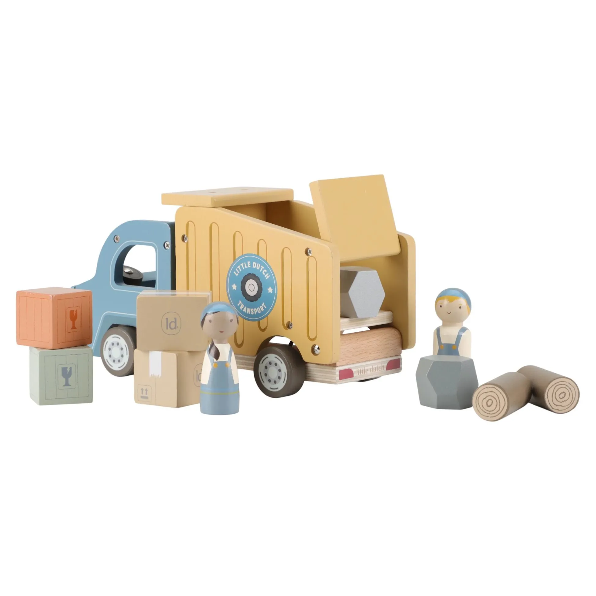 Wooden dump truck – Multicolored – Essentials