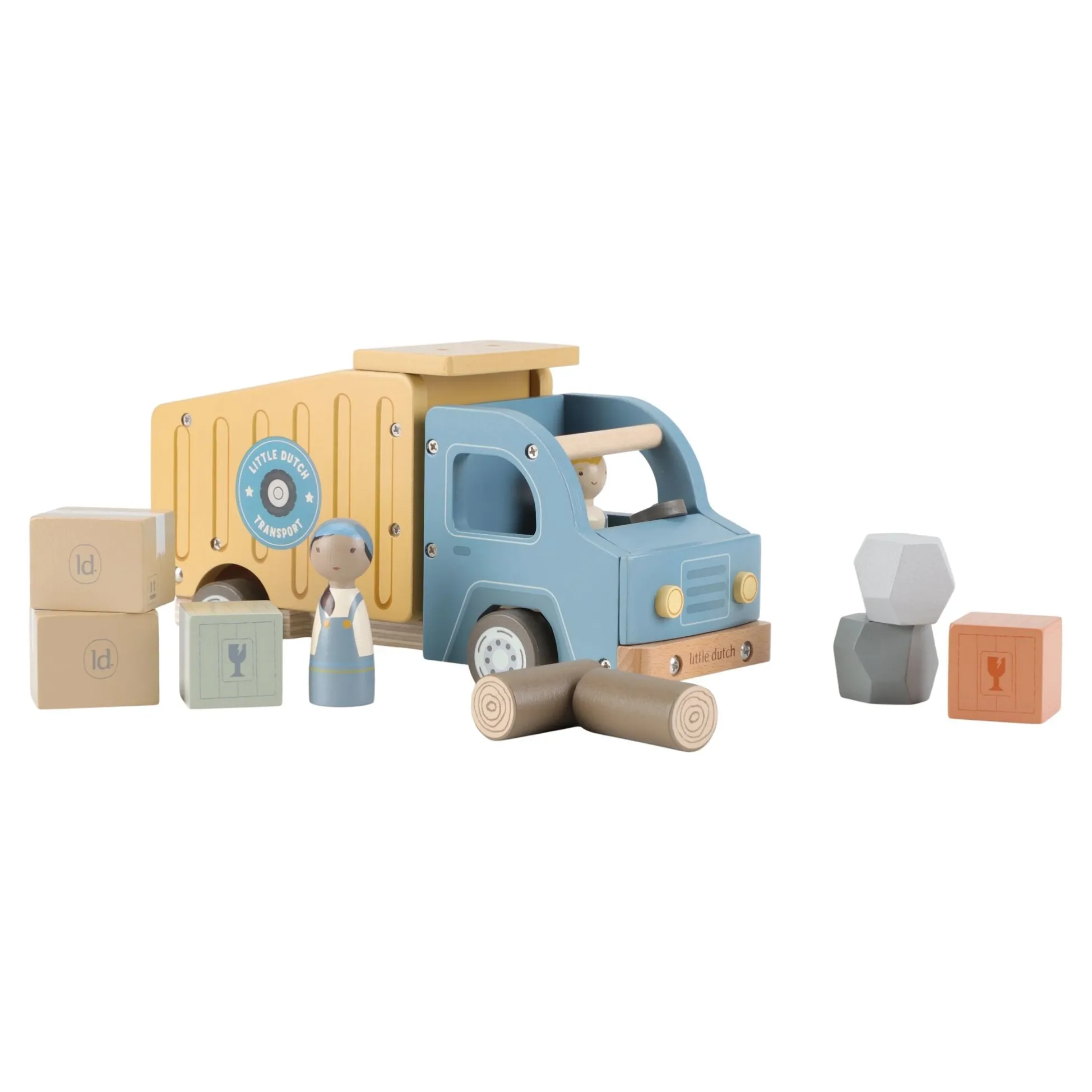 Wooden dump truck – Multicolored – Essentials