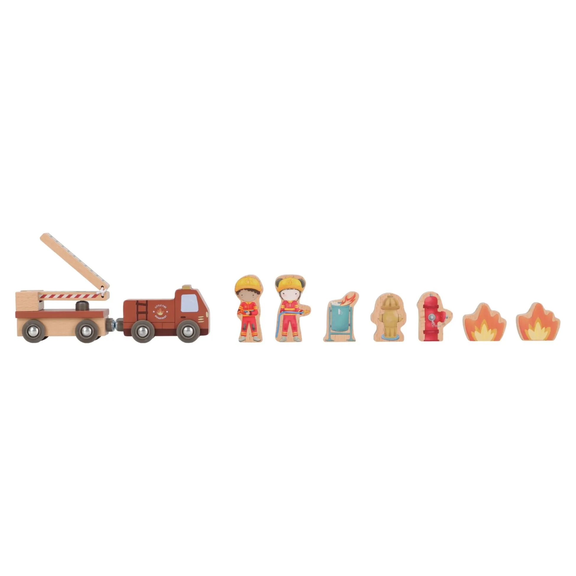 Wooden fire station – Red – Essentials