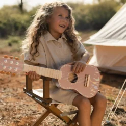 Wooden guitar - Pink - Safari Friends