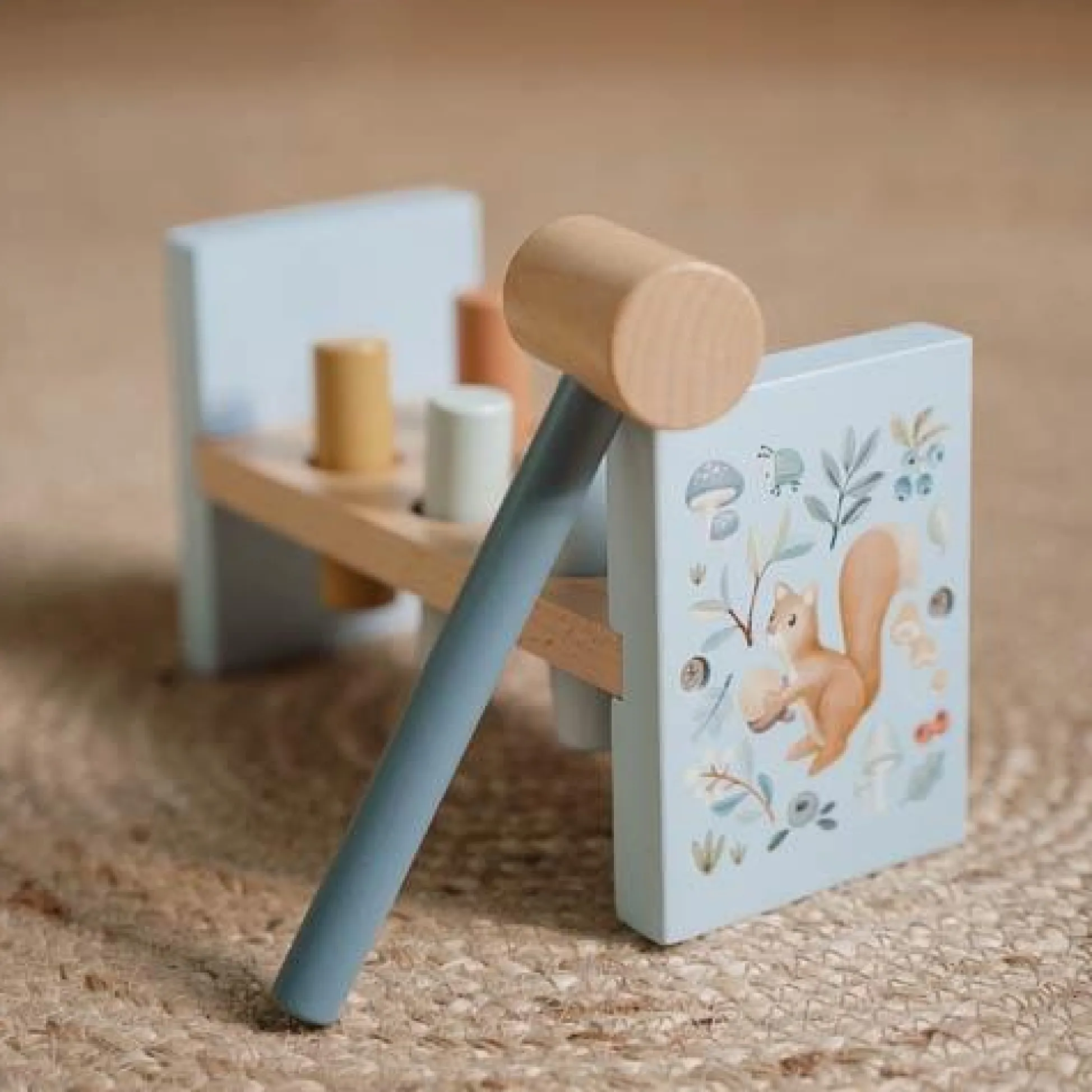 Wooden Hammer Bench - Blue - Forest Friends