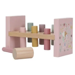 Wooden Hammer Bench - Pink - Fairy Garden