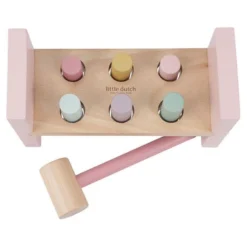 Wooden Hammer Bench - Pink - Fairy Garden